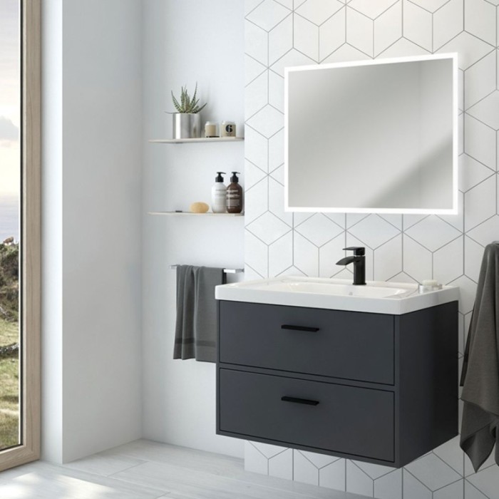 Finland 80cm 2 Drawer Wall Hung Vanity Unit
