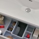 Smart 60/80cm 2 Drawer Gloss Grey Wall Hung Vanity Unit 
