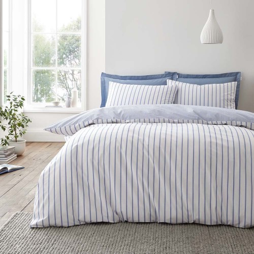 Bianca Hampton Stripe Duvet Set - Blue
