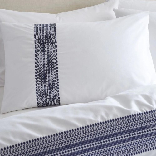 Bianca Remy Embroidery Duvet Set - Blue/ White