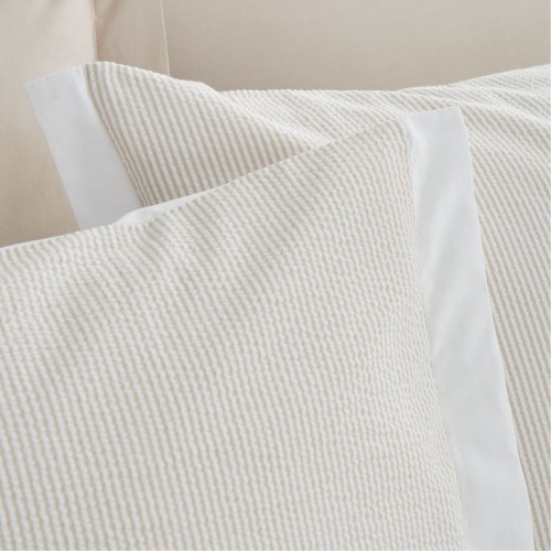 Bianca Seersucker Woven Duvet Set - Natural