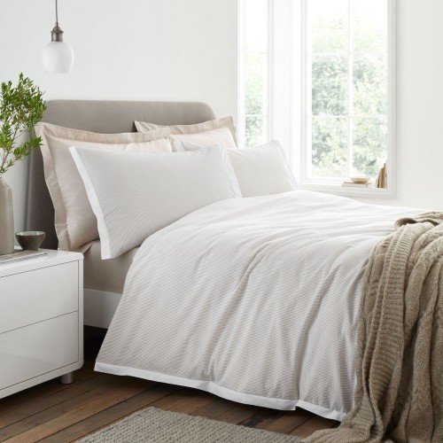 Bianca Seersucker Woven Duvet Set - Natural