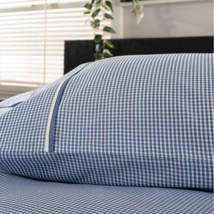 The Lyndon Company Gingham Duvet Set - Blue/ White