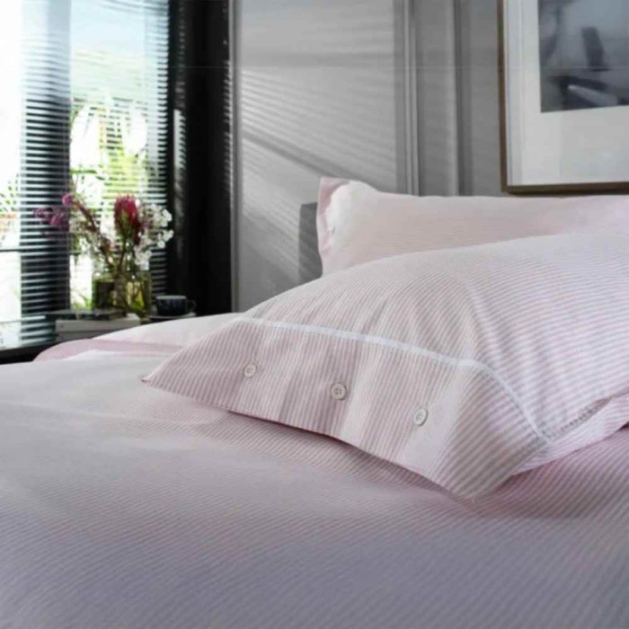 The Lyndon Company Southport Duvet Set - Rose/ White