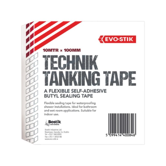 Technik Self Adhesive Butyl Tanking Tape 100mm x 10m Roll