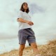 Bleubird Road Out cropped Tee White