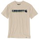 Carhartt Irvine Relaxed Layered Logo T-Shirt - Oat Milk