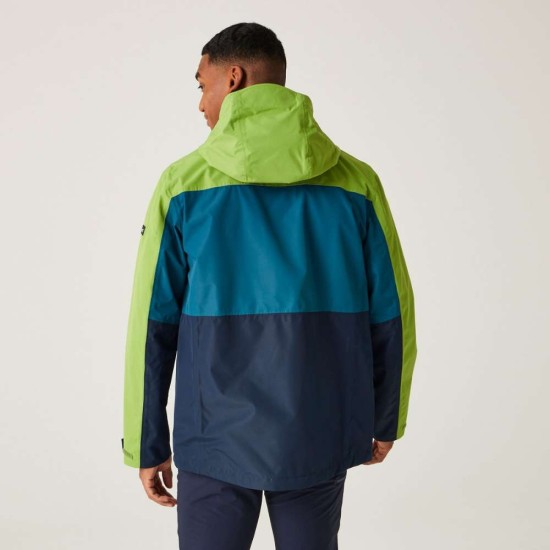 Men's Maland Waterproof Jacket - Piquant Green/ Moroccan Blue