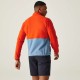 Men's Callide Half Zip Fleece | Rusty Orange/Coronet Blue