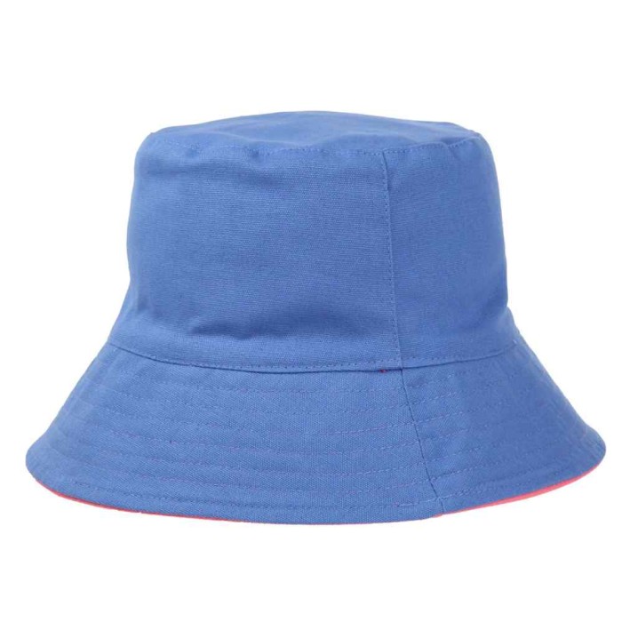 Women's Reversible Bucket Hat - Lake Blue & Shell Pink