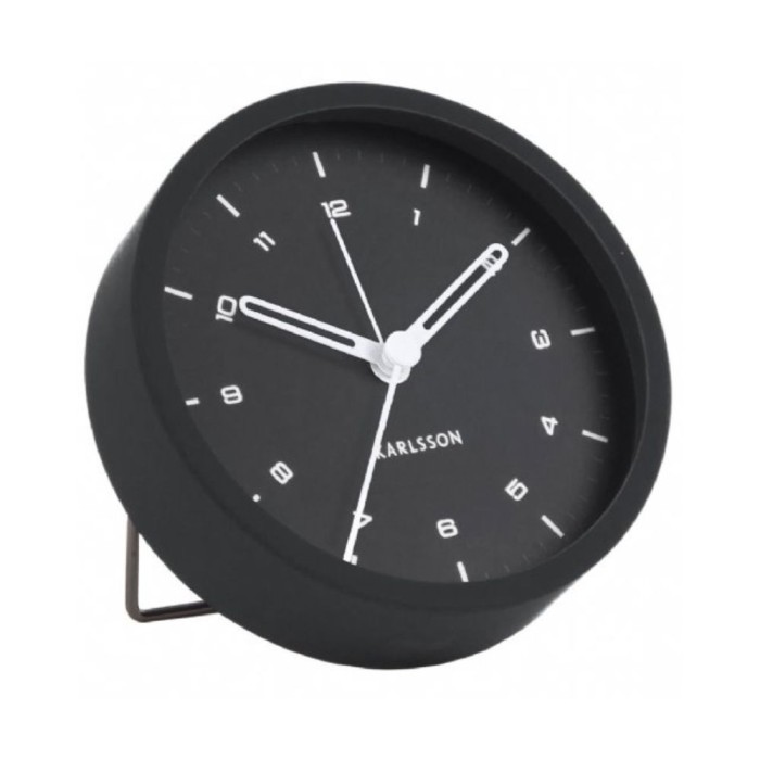 Alarm Clock Tinge Steel Black