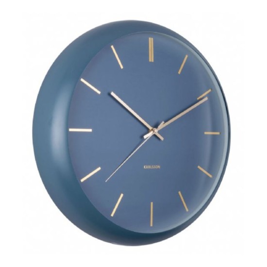 Wall Clock Globe Dark Blue