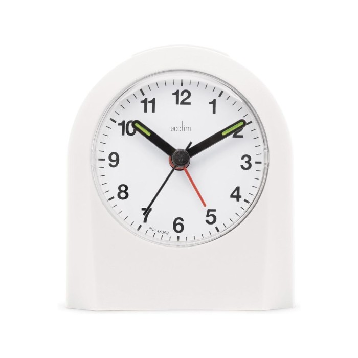 Palma White Alarm Clock