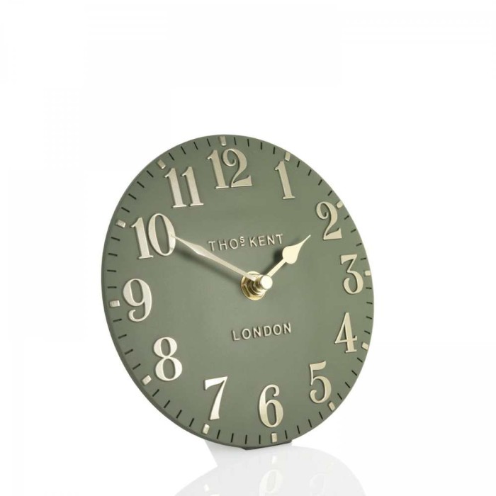 Arabic Lichen Green Mantel Clock