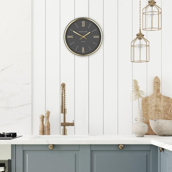 Hampton Charcoal Small Wall Clock