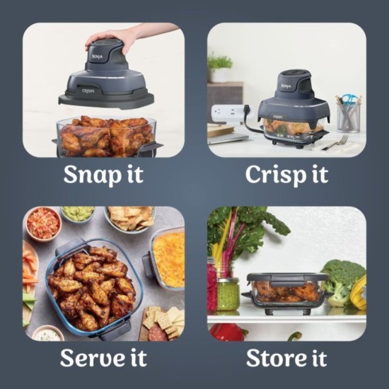 Ninja Crispi 4-in-1 Portable Glass Air Fryer
