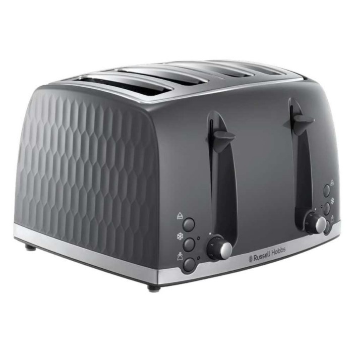 Honeycomb 4 Slice Toaster Grey