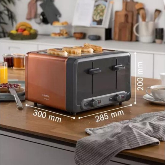 DesignLine Plus 4-Slice Toaster Copper