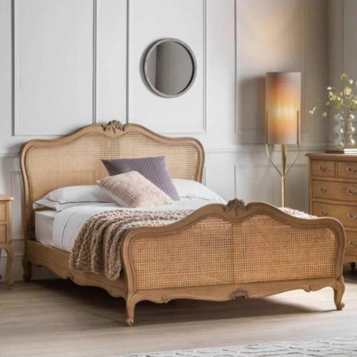 5' Bordeaux Cane Bed Weathered
