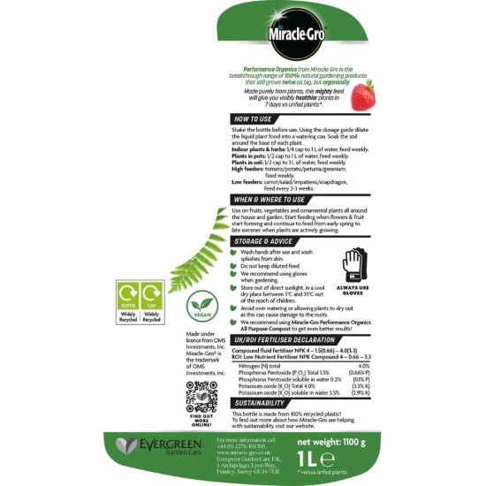 Performace Organics Liquid Plant Food 