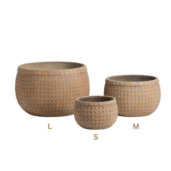 Woven Bamboo Planter Large