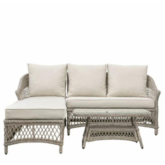 Menton Chaise Set - Stone