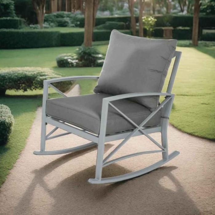 Peru Aluminium Rocking Garden Chair Anthracite