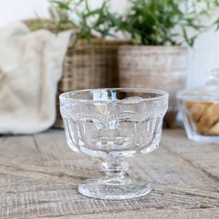 Antoinette Bowl on Foot w/Pearl Edge
