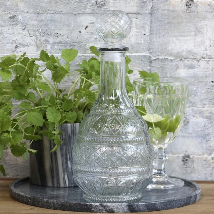 Carafe with Pattern Clear