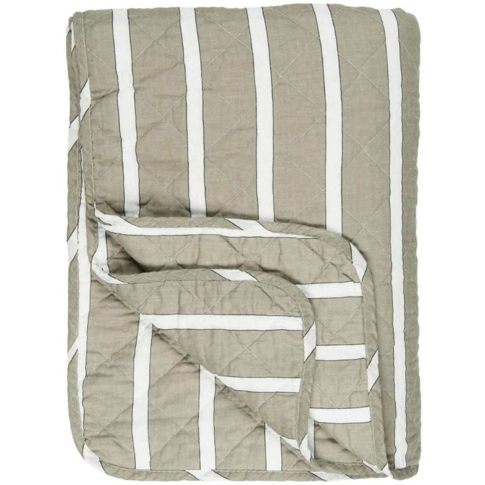 Natural & White Striped Quilt 
