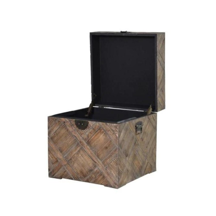 Carved Effect Square Trunk