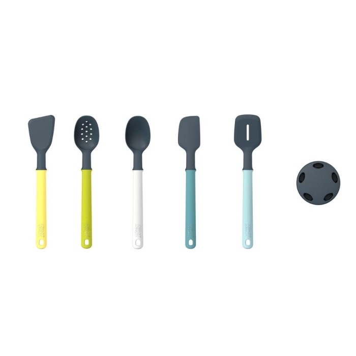 Elevate Silicone 5-Piece Kitchen Tool Set w/ Stand