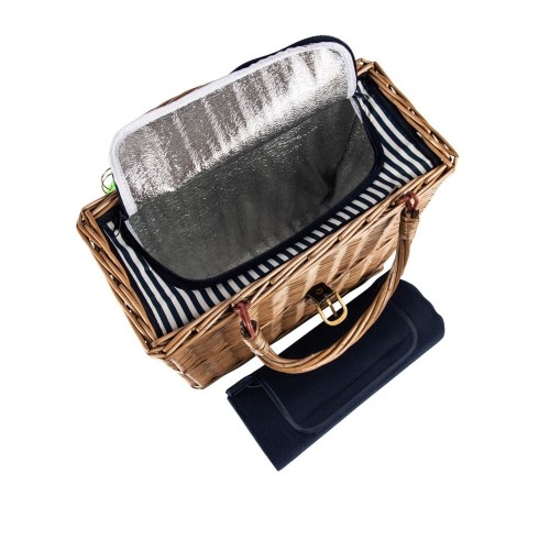 Empty Picnic Basket (Insulated) w/Fleece Rug
