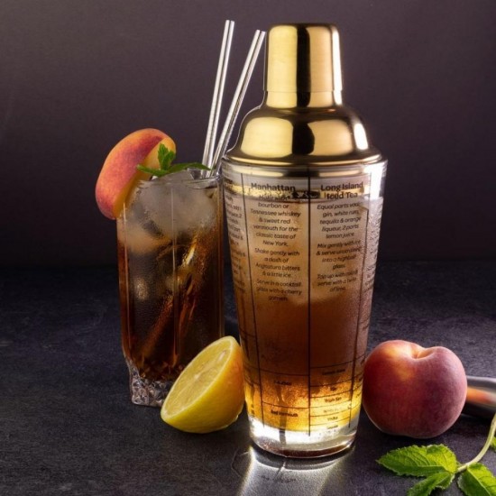 Gold-Coloured Stainless Steel Cocktail Shaker