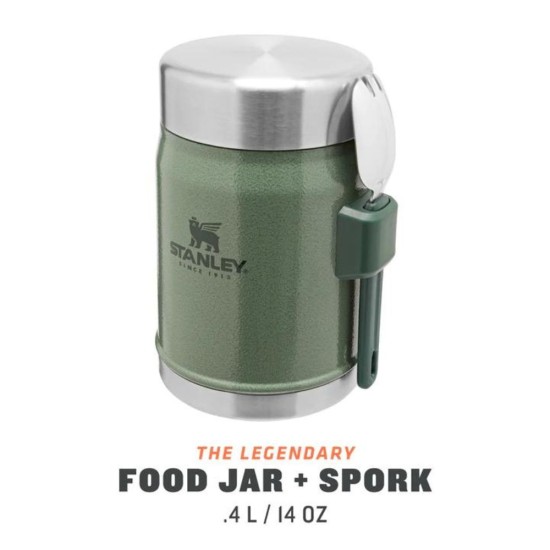 Classic Legendary Food Jar & Spork Green 400ml