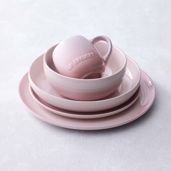 Stoneware Coupe Side Plate Shell Pink 22cm