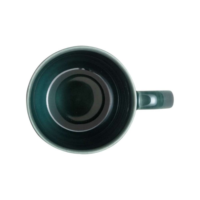Porcelain Carve Green Large Mug