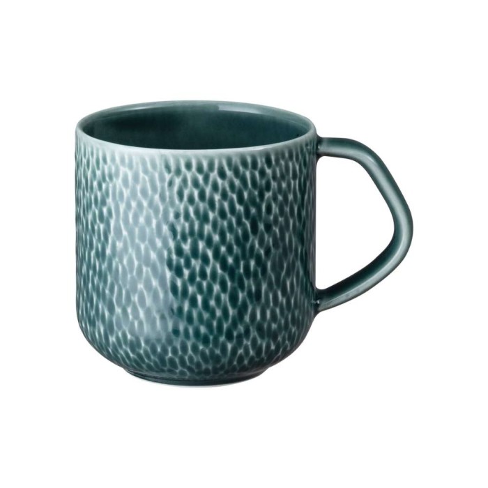 Porcelain Carve Green Large Mug