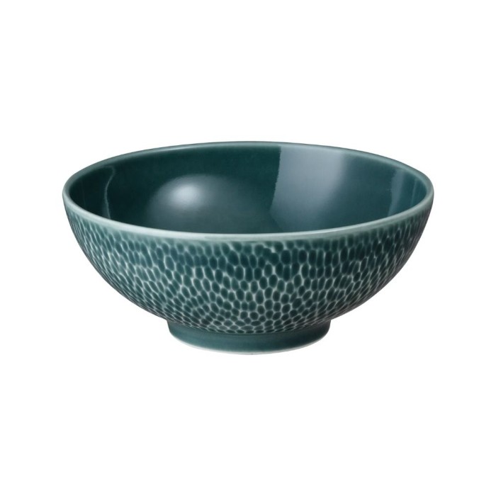 Porcelain Carve Green Cereal Bowl
