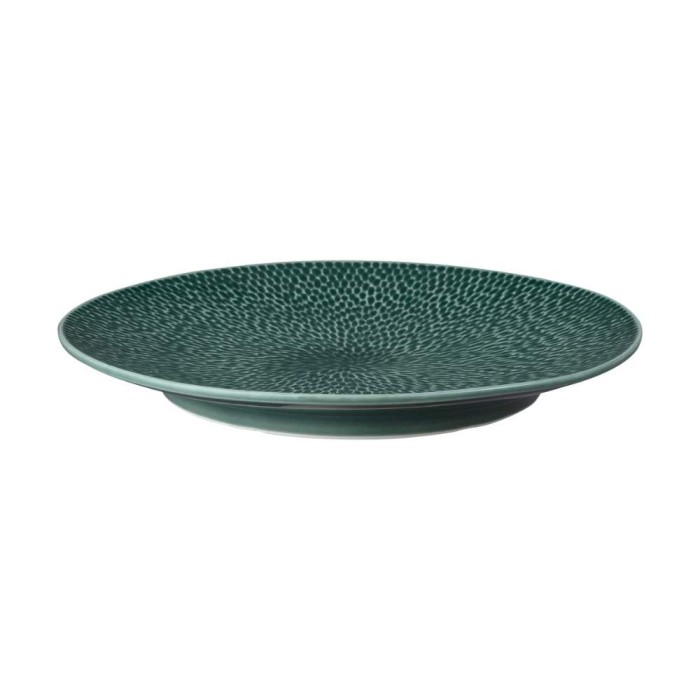 Porcelain Carve Green Dinner Plate