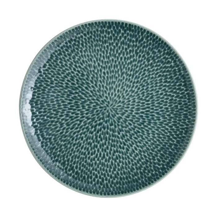 Porcelain Carve Green Medium Plate