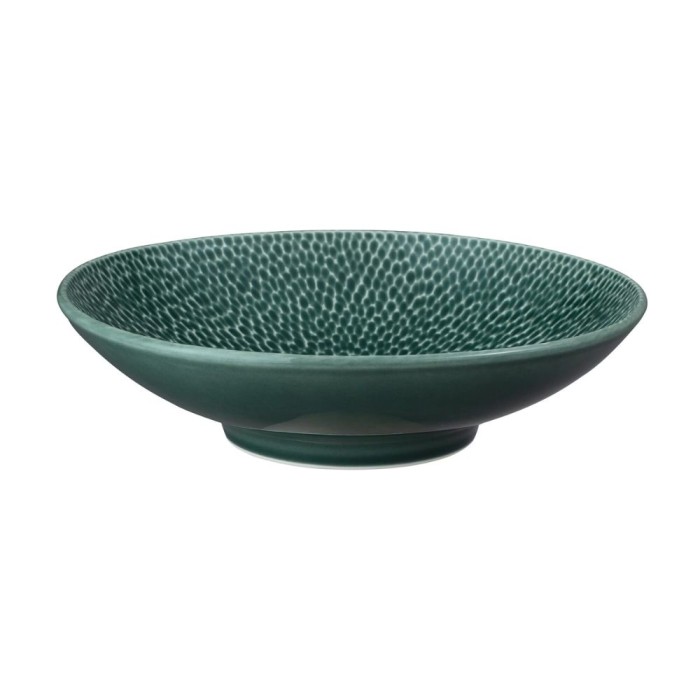 Porcelain Carve Green Pasta Bowl