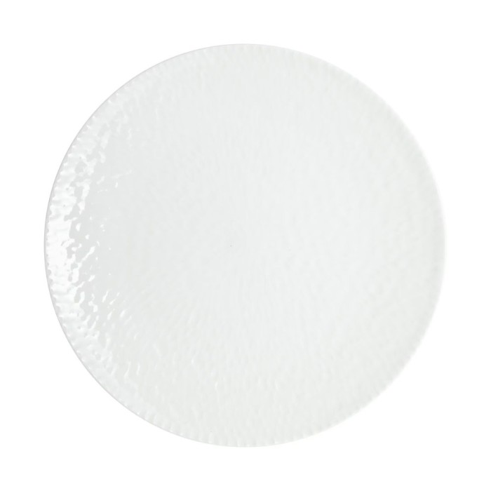Porcelain Carve White Dinner Plate