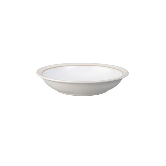 Natural Canvas Shallow Rimmed Bowl