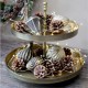 Antique Brass Cake Stand with 2 Trays