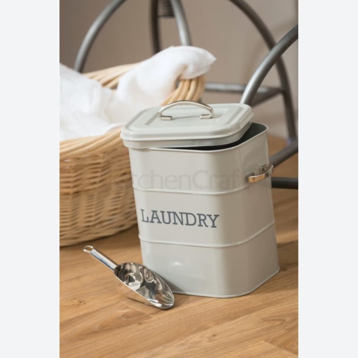 Living Nostalgia French Grey Laundry Tin