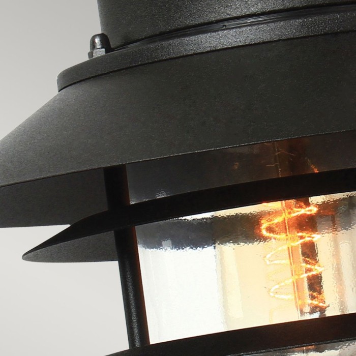 Copenhagen 1 Light Wall Lantern Black