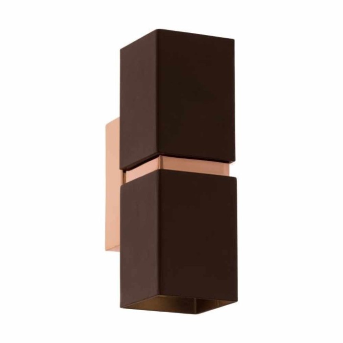 Passa Brown/Copper Wall Light Cubed 