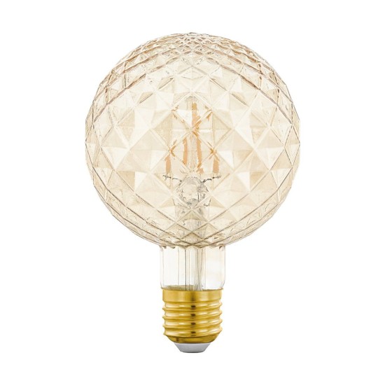 Amber Pattern Globe LED E27 2.5W Bulb