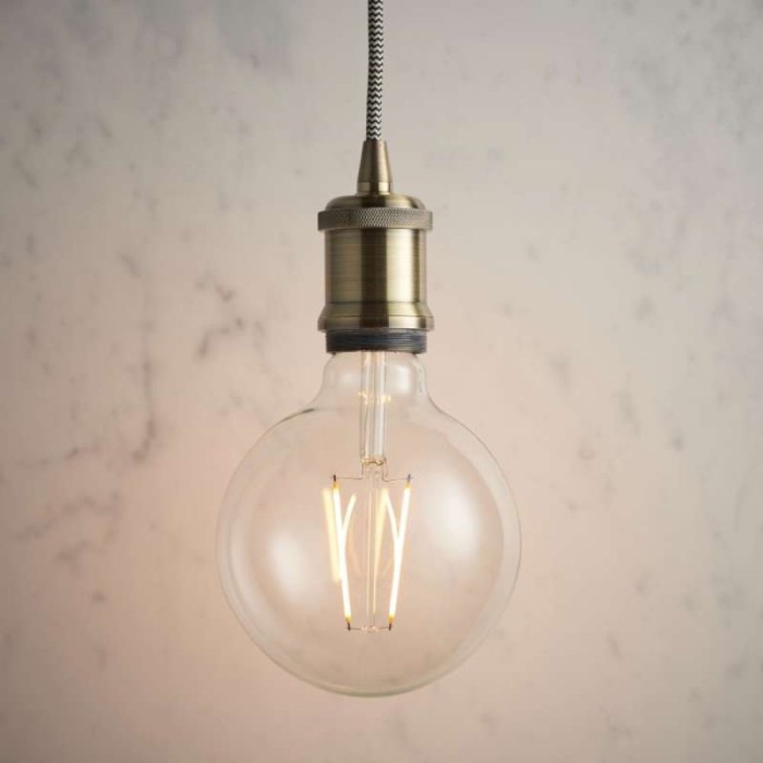 Cambourne Single Pendant Light Antique Brass